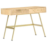Writing Desk with Drawers 100x55x75 cm Solid Mango Wood - Low Angle