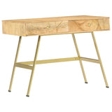 Writing Desk with Drawers 100x55x75 cm Solid Mango Wood - Extra Image
