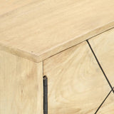 TV Cabinet 140x30x40 cm Solid Mango Wood - Top-Down View