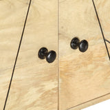 TV Cabinet 140x30x40 cm Solid Mango Wood - 45-Degree Angle