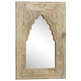 Hand Painted Mirror 40x55 cm Solid Mango Wood - Front View