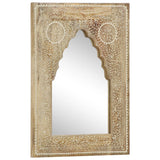 Hand Painted Mirror 40x55 cm Solid Mango Wood - Close-Up Angle