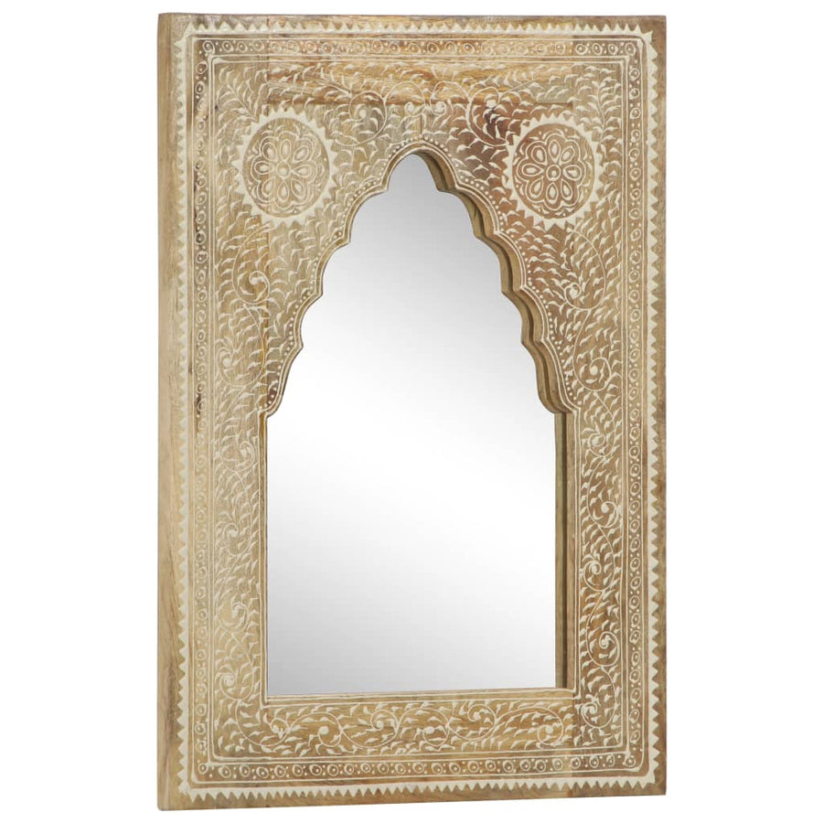 Hand Painted Mirror 40x55 cm Solid Mango Wood