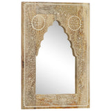 Hand Painted Mirror 40x55 cm Solid Mango Wood