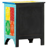 Hand Painted Bedside Cabinet 40x30x50 cm Solid Mango Wood - Top-Down View