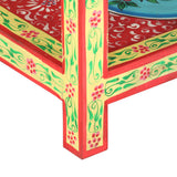Hand Painted Console Table 80x35x75 cm Solid Mango Wood - Close-Up Angle