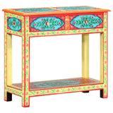 Hand Painted Console Table 80x35x75 cm Solid Mango Wood - Extra Image