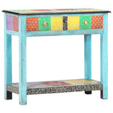 Hand Painted Console Table 80x35x75 cm Solid Mango Wood - Extra Image