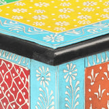 Hand Painted Console Table 80x35x75 cm Solid Mango Wood - 45-Degree Angle