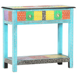 Hand Painted Console Table 80x35x75 cm Solid Mango Wood - Extra Image