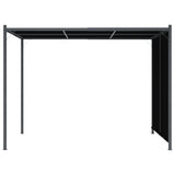 Garden Pergola with Retractable Roof 3x3 m Anthracite - Front View