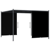 Garden Pergola with Retractable Roof 3x3 m Anthracite - Side View