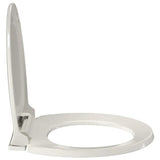 Soft-Close Toilet Seat Light Grey Oval - 45-Degree Angle