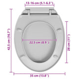 Soft-Close Toilet Seat Light Grey Oval - Extra Image