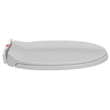 Soft-Close Toilet Seat Quick Release Light Grey Oval - Rear View