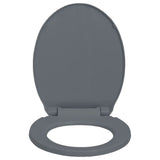 Soft-Close Toilet Seat Grey Oval - 45-Degree Angle