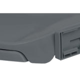 Soft-Close Toilet Seat Grey Oval - Close-Up Angle