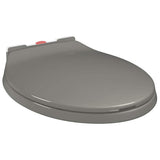 Soft-Close Toilet Seat Quick Release Grey Oval
