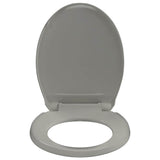 Soft-Close Toilet Seat Quick Release Grey Oval