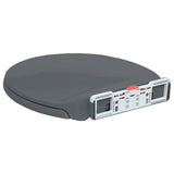 Soft-Close Toilet Seat Quick Release Grey Oval - Rear View