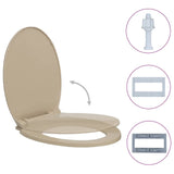 Soft-Close Toilet Seat Beige Oval - Front View