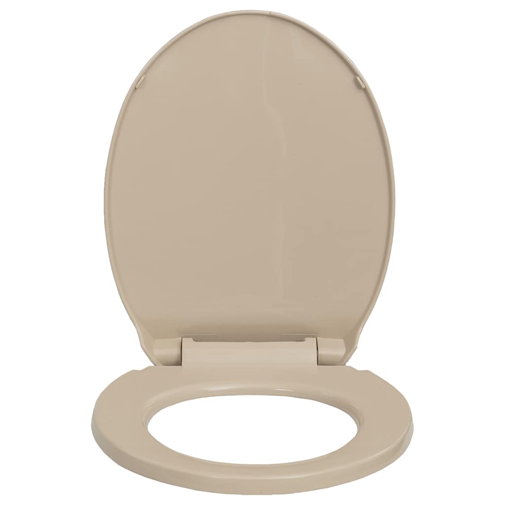 Soft-Close Toilet Seat Beige Oval