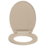 Soft-Close Toilet Seat Beige Oval - Side View
