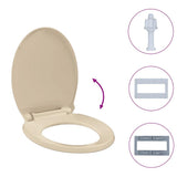 Soft-Close Toilet Seat Beige Oval