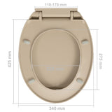 Soft-Close Toilet Seat Beige Oval - Extra Image