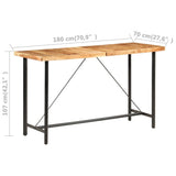Bar Table 180x70x107 cm Solid Acacia Wood - Close-Up Angle