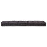 Pallet Floor Cushion Cotton 120x40x7 cm Black - Front View