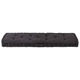 Pallet Floor Cushion Cotton 120x40x7 cm Black