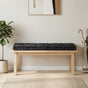Pallet Floor Cushion Cotton 120x40x7 cm Black