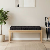 Pallet Floor Cushion Cotton 120x80x10 cm Black