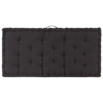 Pallet Floor Cushion Cotton 120x80x10 cm Black