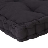 Pallet Floor Cushion Cotton 120x80x10 cm Black - 45-Degree Angle