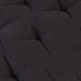 Pallet Floor Cushion Cotton 120x80x10 cm Black - Rear View