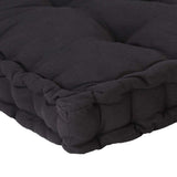 Pallet Floor Cushion Cotton 120x80x10 cm Black - Extra Image