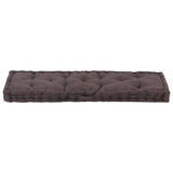 Pallet Floor Cushion Cotton 120x40x7 cm Anthracite - Side View