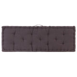 Pallet Floor Cushion Cotton 120x40x7 cm Anthracite - Top-Down View
