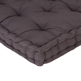 Pallet Floor Cushion Cotton 120x40x7 cm Anthracite - 45-Degree Angle