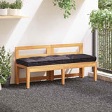 Pallet Floor Cushion Cotton 120x40x7 cm Anthracite