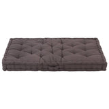 Pallet Floor Cushion Cotton 120x80x10 cm Anthracite - Side View