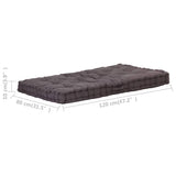 Pallet Floor Cushion Cotton 120x80x10 cm Anthracite - Extra Image