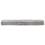 Pallet Floor Cushion Cotton 120x40x7 cm Grey - Front View