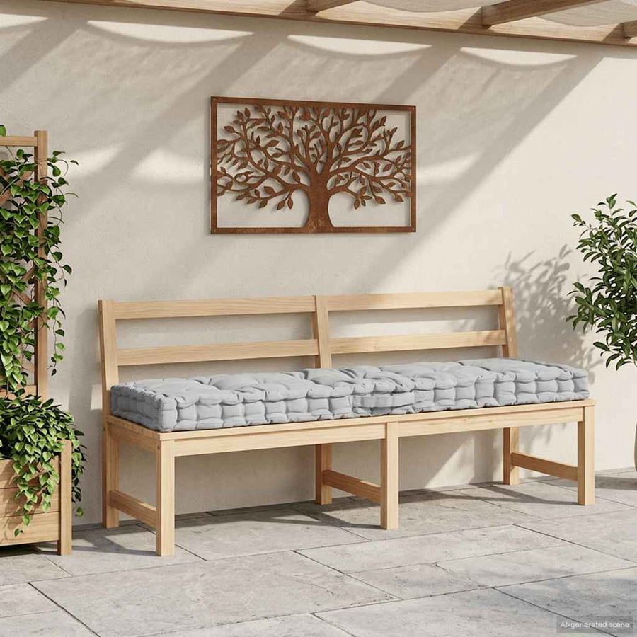 Pallet Floor Cushion Cotton 120x40x7 cm Grey