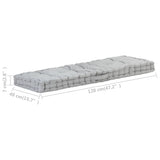 Pallet Floor Cushion Cotton 120x40x7 cm Grey - Close-Up Angle