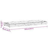 Pallet Floor Cushion Cotton 120x40x7 cm Grey