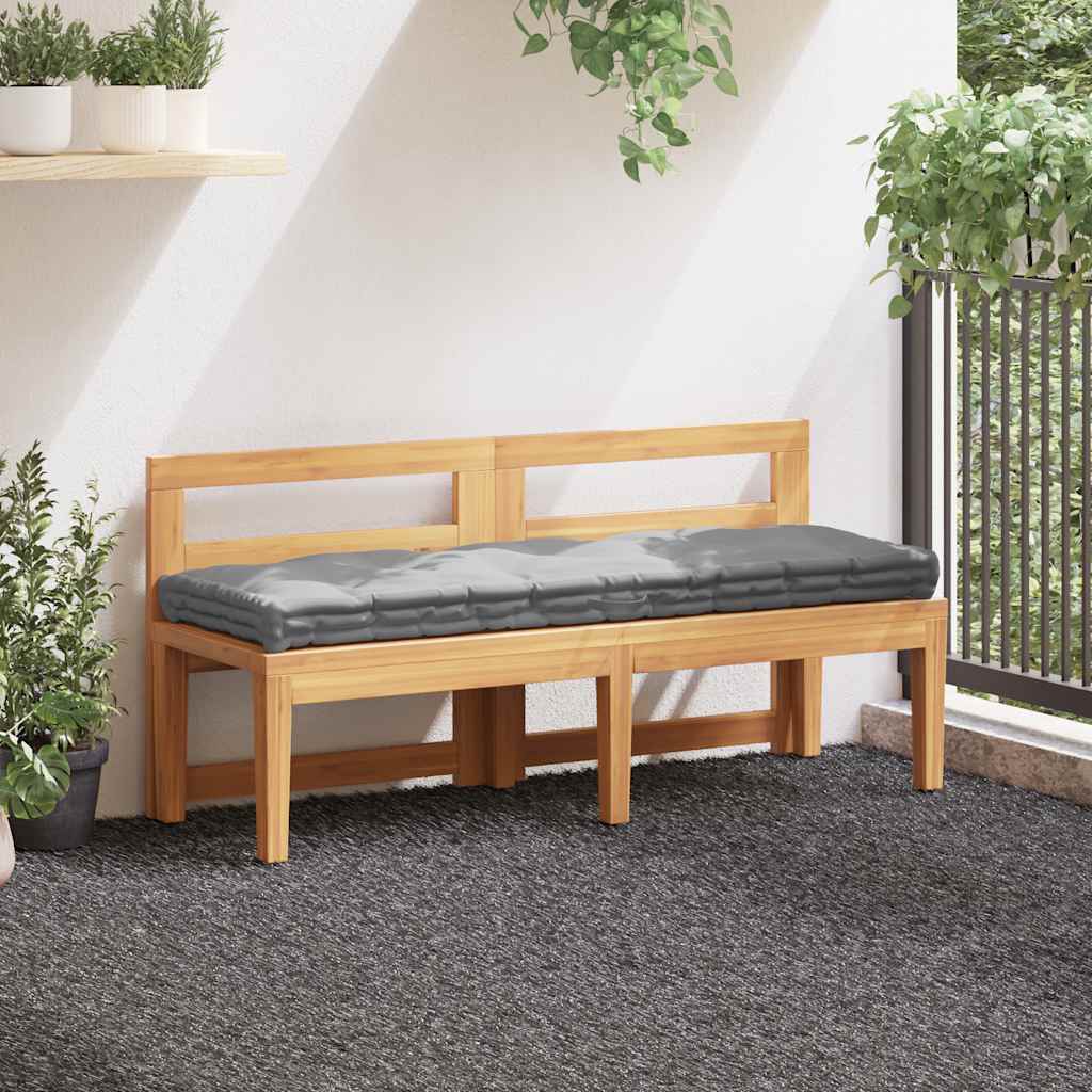 Pallet Floor Cushion Cotton 120x40x7 cm Grey