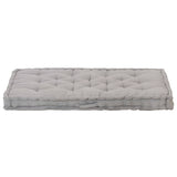Pallet Floor Cushion Cotton 120x80x10 cm Grey - Side View
